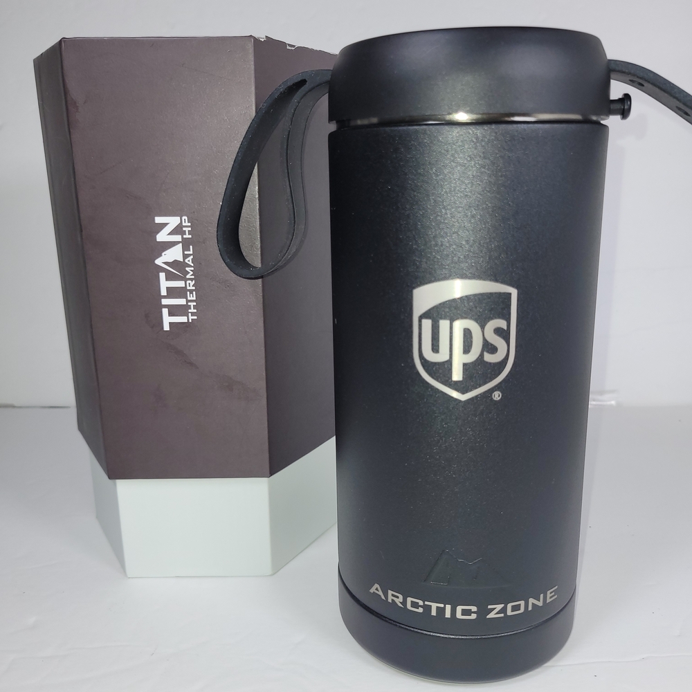 UPS United Parcel Service Titan Black Thermal Mug Combo